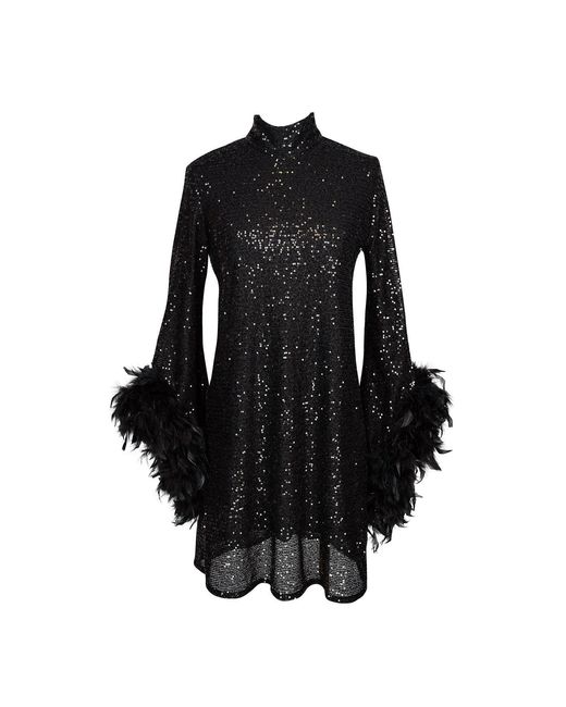 Jennafer Grace Black Time Warp Sequin Mod Mini