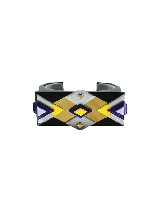 Gissa Bicalho Multicolor Handmade Acrylic Bracelet Kuntur/ Yellow