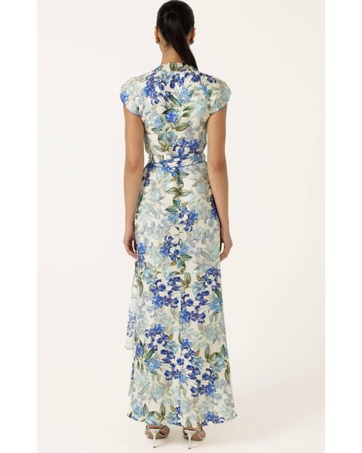 SACHA DRAKE Blue Mariette Wrap Dress