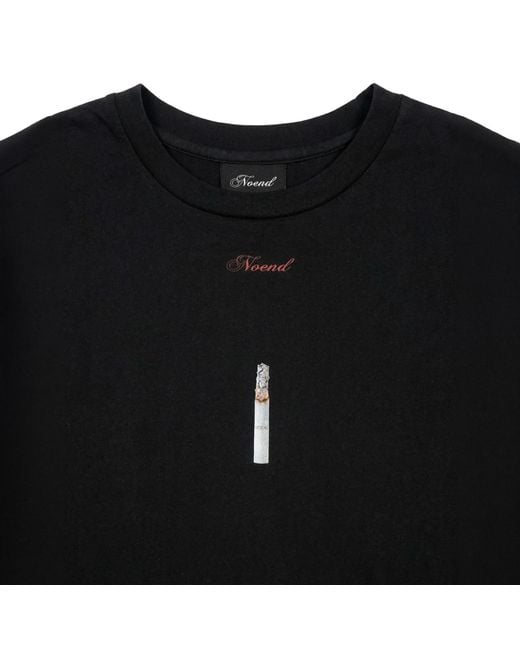 NOEND Black Burning Cigarette Tee for men