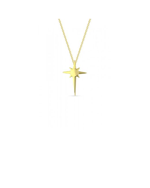 Spero London Metallic Single Star Sterling Necklace