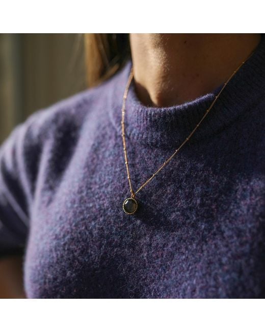 Auree Jewellery Metallic Barcelona November Birthstone Necklace Smokey Quartz