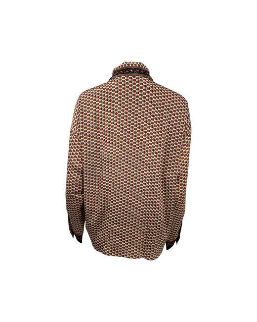 Monzlapur New York Brown Embossed Botanic Long Sleeve Crepe Shirt for men