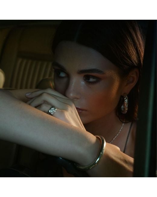 LINYA JEWELLERY Metallic Deka Amorphous Rectangular Matte Ring