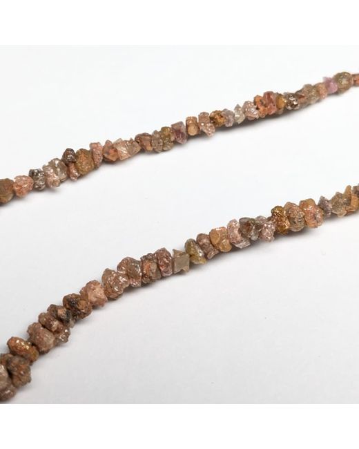 Rahul's Jewels Metallic 16"-18" Adjustable Length Genuine Diamond Rough Strand Necklace