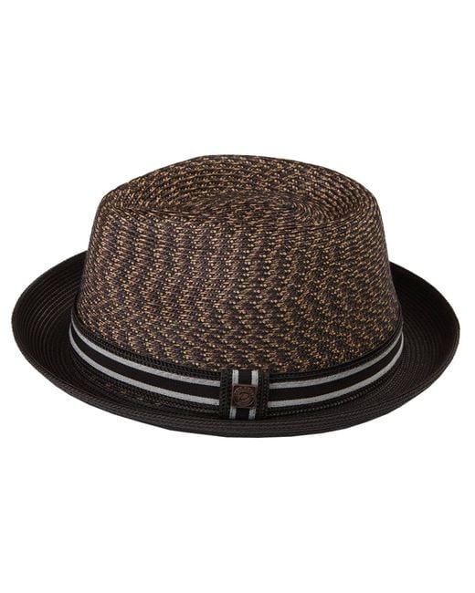 Dasmarca Hats Brown Dasmarca Adrian Python Multi Coloured Summer Trilby Packable Hat For for men