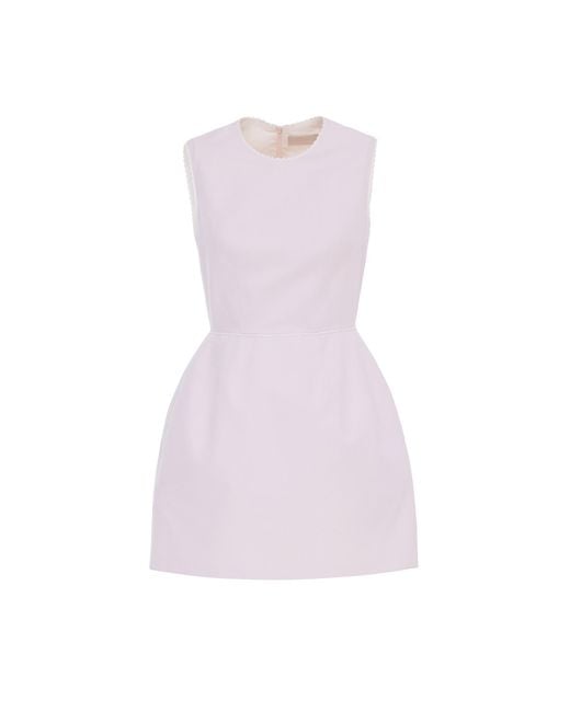 Georgette Purple Sleeveless Mini Dress