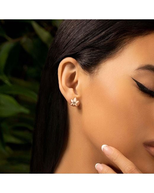 Karma and Luck Metallic Lotus Flower Stud Earrings – Growth & Mindfulness Jewelry – Lush Virtue