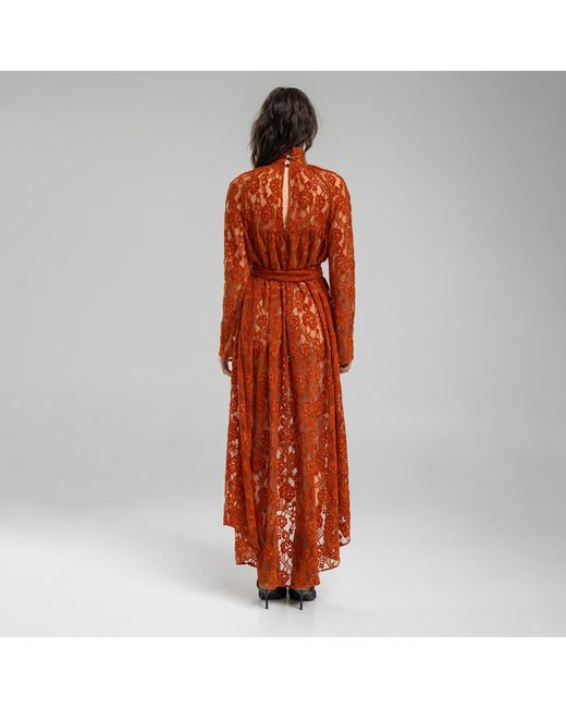 ARTISTA Red Lovers Lace Maxi Dress