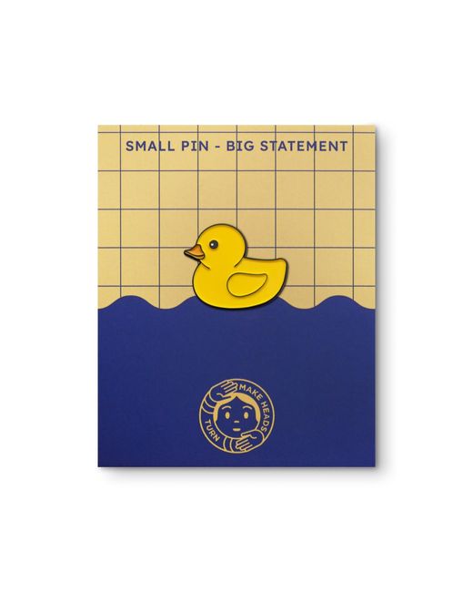 Make Heads Turn Yellow Enamel Pin Rubber Duck