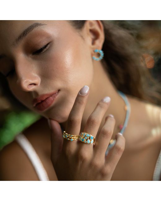 Ebru Jewelry Blue Dream Adjustable Ring