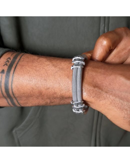 Freak Vault Metallic Aurora Mesh Cuff Bracelet for men