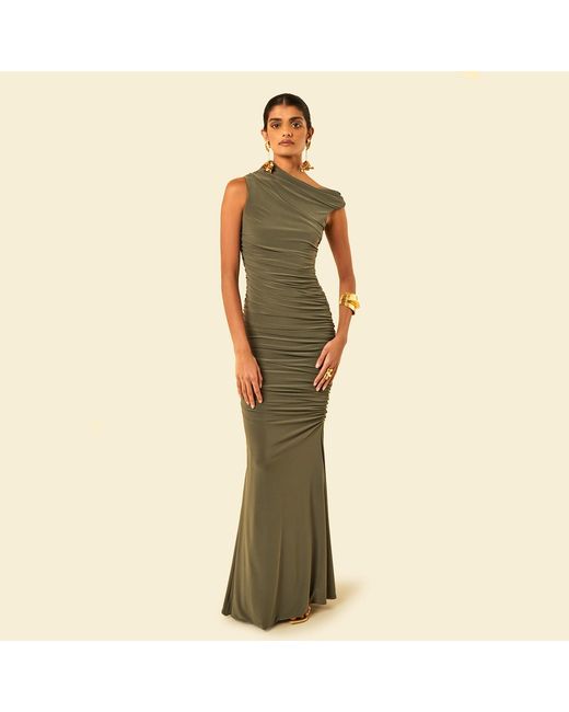 Celestine & Mae Green Dahlia Maxi Dress