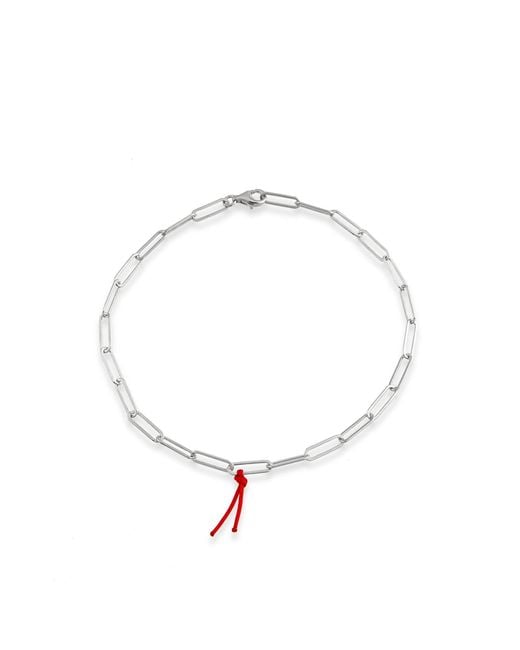 The Pheia Metallic Paperclip Chain Anklet