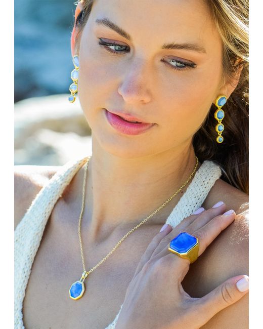 Marcia Moran Blue Oakland Necklace