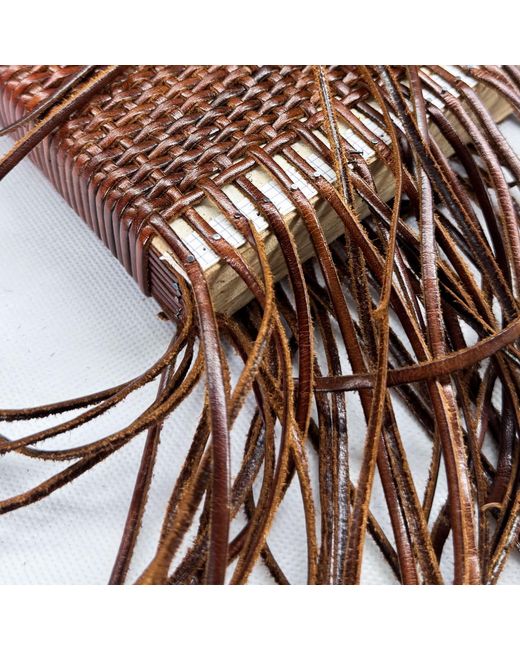 godi. Purple The Buna Handwoven Leather Tote Bag