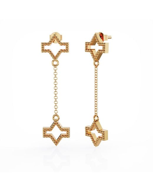 Linda Fiore Metallic Starlite Earring, Vermeil