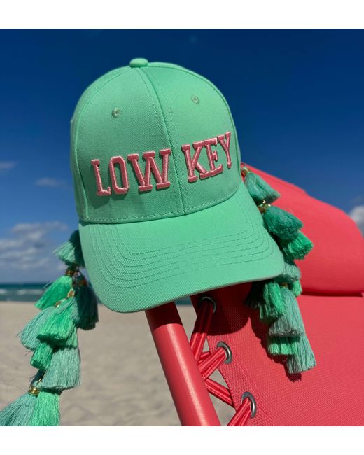 Julia Clancey Green Low Key Mint Tasseltastic Trucker Cap