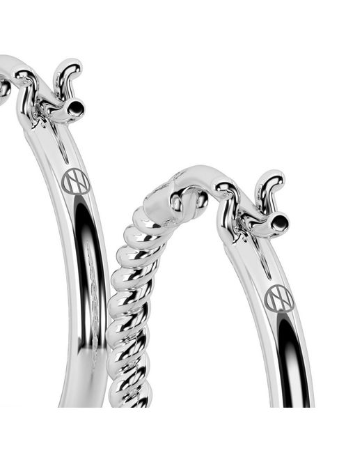 Onia Metallic Braided Everyday O-Hoops