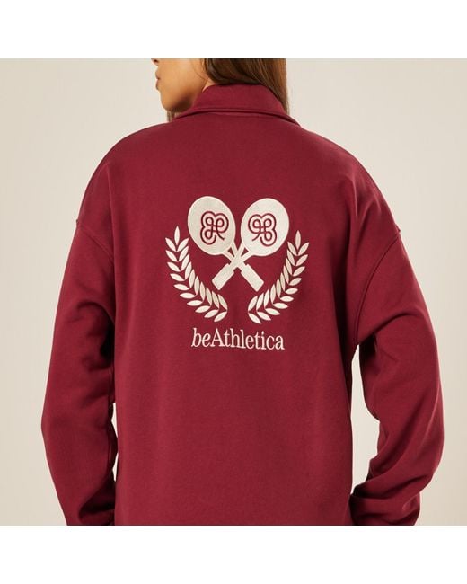 Be Athletica Red Varsity Athletica Full-Zip Sweatshirt