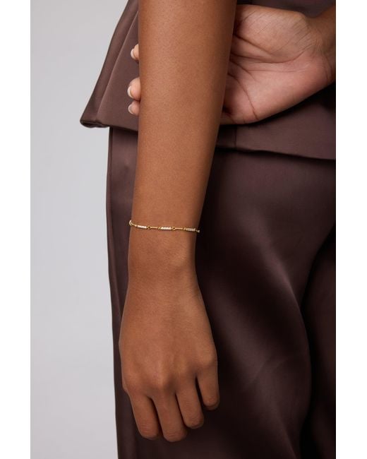 Vanhi Metallic Pia Crystal Link Bracelet