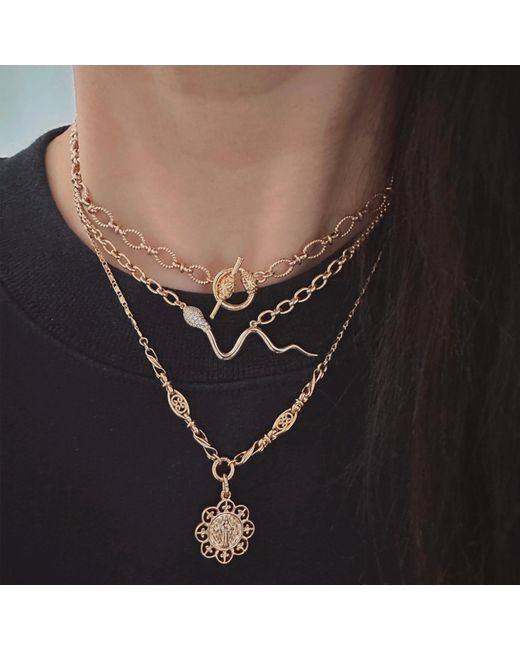 IN CAUDA VENENUM Brown Uraeus Necklace