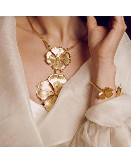 Meraki by Rashmi Bajaj Metallic Petite Buttercup Plated Cuff Bracelet