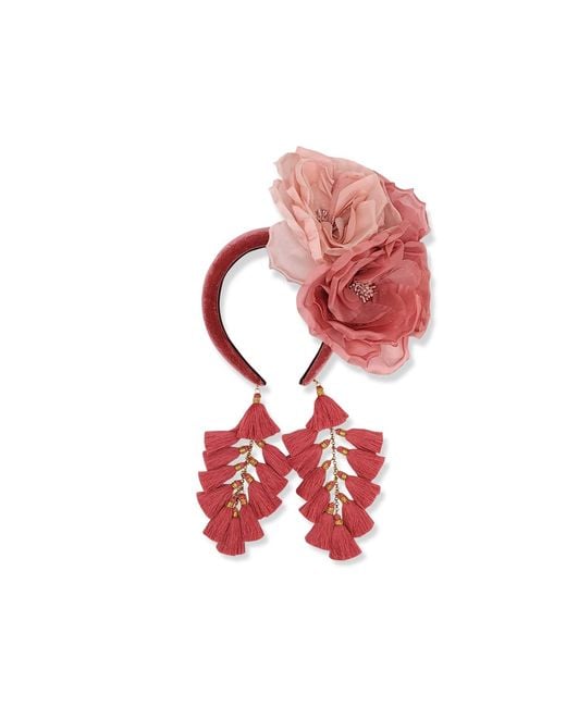 Julia Clancey Red Chacha Bloom Headband