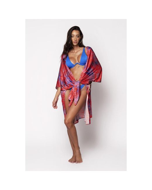 Cherina Beachwear Llc Red Cia Kimono