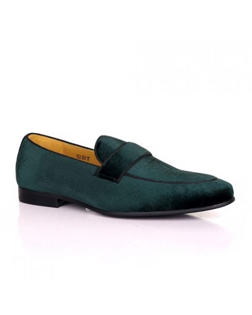 DAVID WEJ Blue Alfred Velvet Loafers – for men