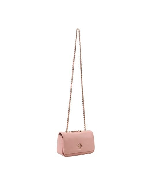 Paul Costelloe Pink Moxie Leather Crossbody Bag