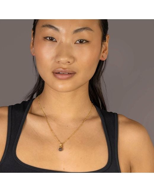 Claire Hill Designs Metallic Moonstone Lichen Pendant Necklace