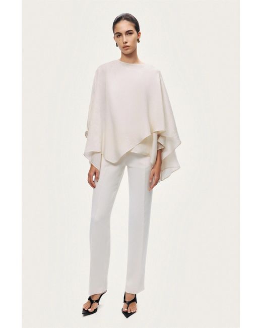 Nocturne Natural Fluid Cape Blouse