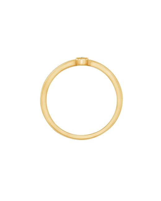 Diamonbliss Metallic Solo Bezel Solitaire Dainty Band Ring