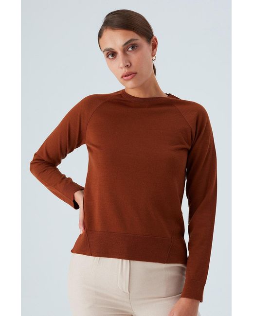 Peraluna Red Valeria Fine Turtleneck Pullover