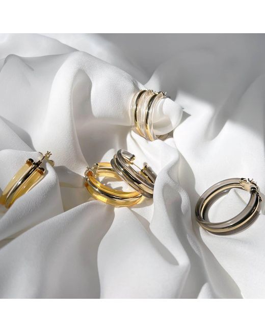Gold & Honey Yellow Ridge Hoops