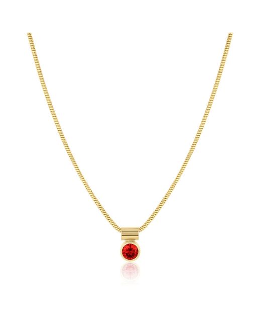 SET & STONES Metallic Ellie Birthstone Necklace- July