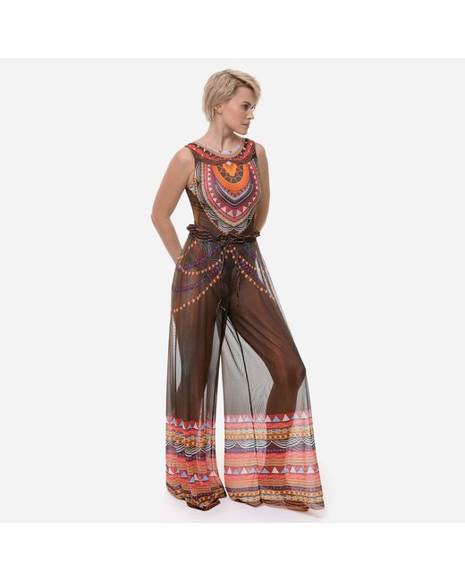 Rodasoleil Smart Swimwear Brown Tan-Through Mesh Lightweight Beach Pants Africa