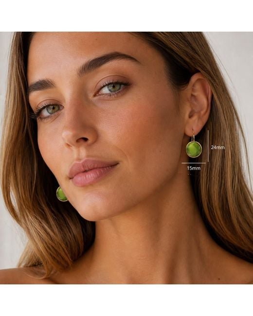 Hye Jane Jewelry Green Catseye Parsons Earrings