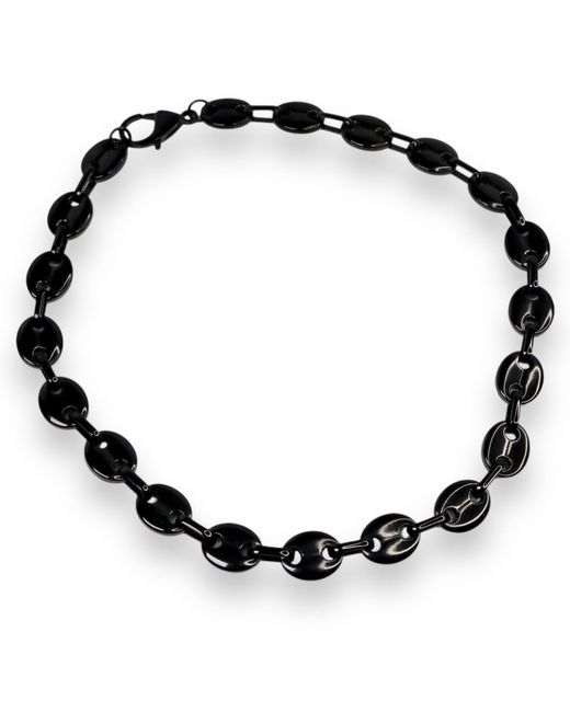 Jagged Halo Jewelry Black Mariner Link Necklace