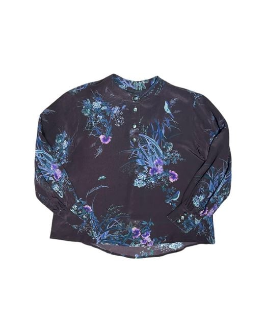 Lindsay Nicholas New York Blue Poet Blouse