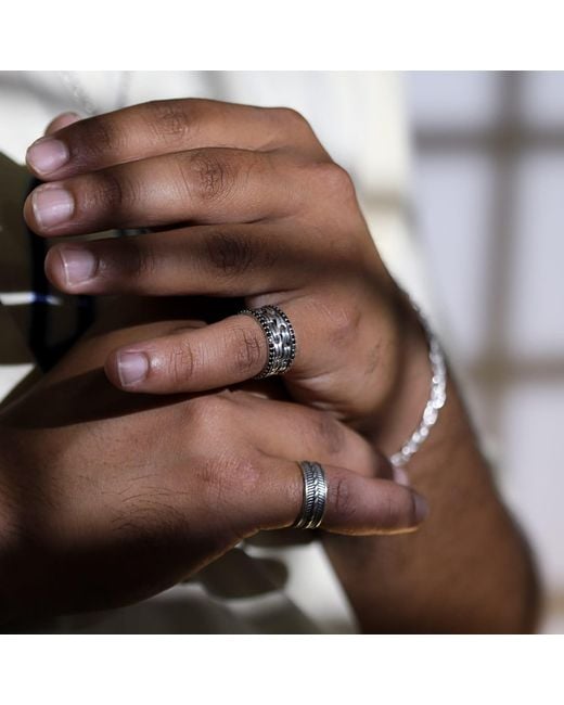 The Jewelz White The Chain Legacy — Open Weave Band Ring for men
