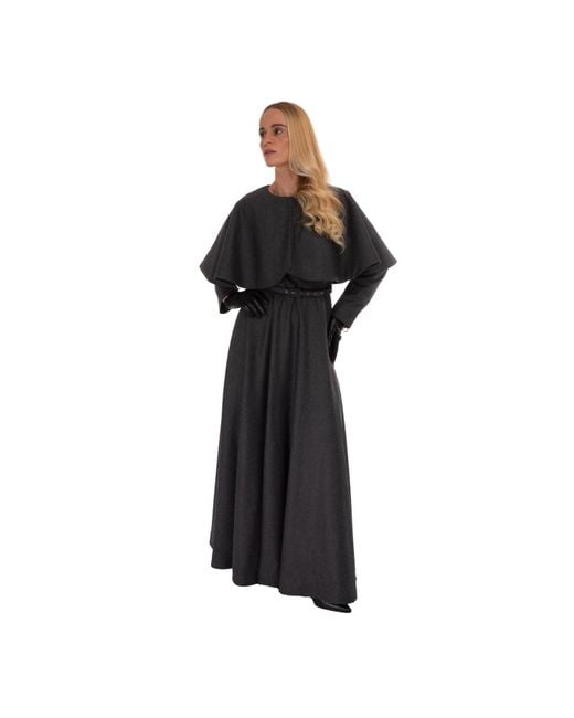 Sofia Tsereteli Black Formal Wool Dress Coat