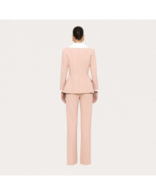 Nissa Pink High-Rise Straight Pants