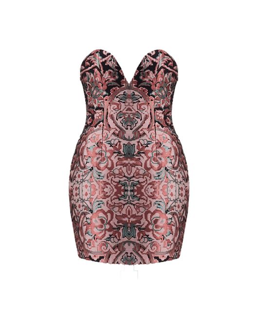 Noushella Red Cora Strapless Dress