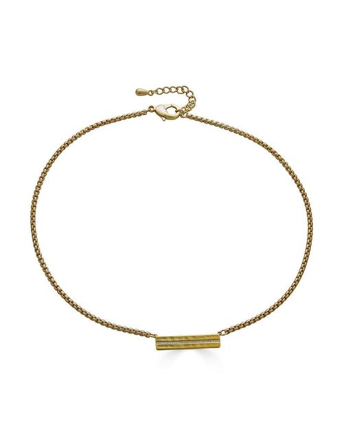 Loni Paul Jewelry Metallic Matte Bar Necklace