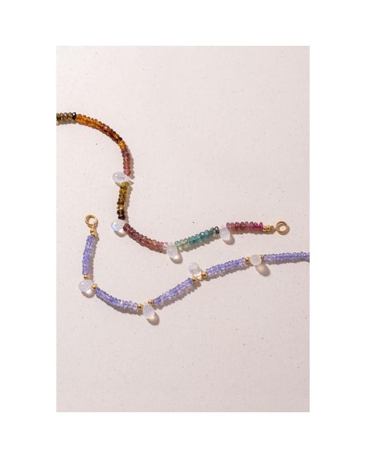 Lavani Jewels Multicolor White & Lilac Pedraza Tanzanite Necklace
