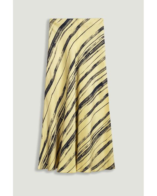 Nocturne Metallic Printed Lightweight Midi Skirt