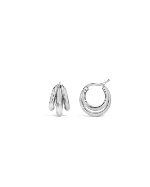 Dinny Hall Metallic Signature Triple Huggie Hoops