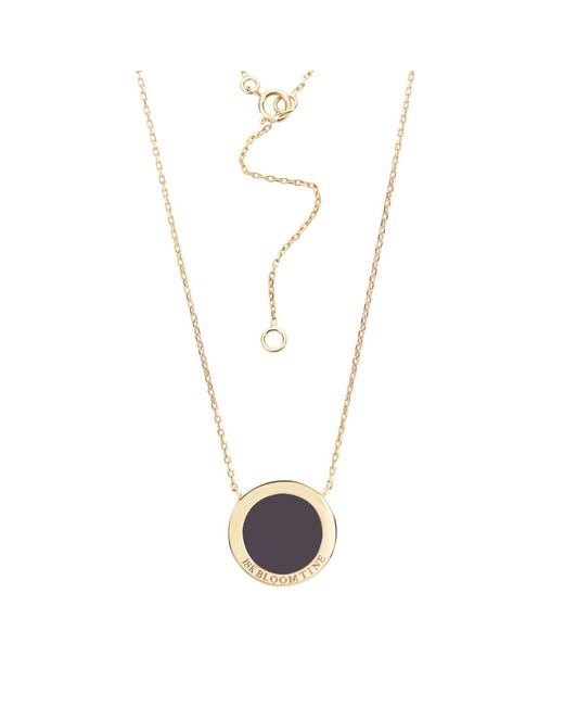BLOOMTINE | Earth Angel HQ White Loves Frequency 18K Solid Natural Diamond & Onyx Heartbeat Necklace